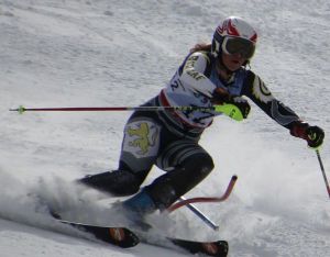Katie Ulvestad attacks the Greyhawk run at nationals in Sun Valley