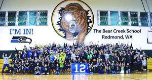 It was a sea of blue