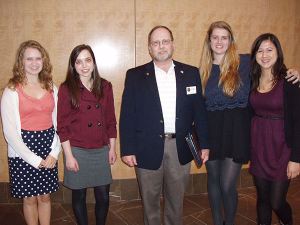 Four Redmond students received the Gary Compton Teen Community Service Scholarship this year. From left