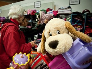 One of Hopelink's holiday gift rooms.