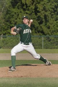 Redmond High's Brendan Ecklebarger rolls to a 13-3 victory over Skyline High yesterday.
