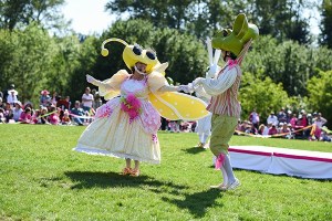 Performers dance for the crowd at Redmond City Hall during Saturday's 'Recipe for Love II.'