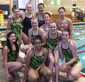 Redmond High girls swimmers heading to state.