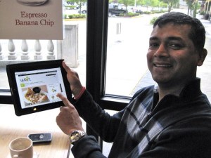 Yubit CEO Ivan Joseph demonstrates the use of the Yubit.com homepage which features special offers