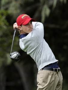 Oliver Rudnicki unleashes a drive during the Nature Valley First Tee Open last weekend. He and pro playing partner Steve Lowery combined to shoot 11-under par for the event