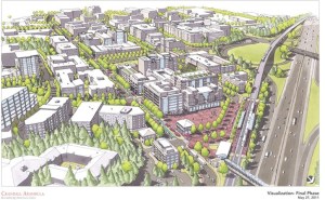 Group Health's plans feature a mix of business and residential buildings