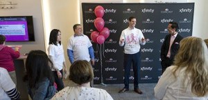 People can double the donation for the Susan G. Komen Puget Sound Race for the Cure if they sign up for the race at an XFINITY Store. Making this announcement last week at the Redmond XFINITY store were