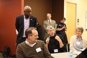 An attendee at last week's community on homelessness shares something that stood out for him during the small group conversations.