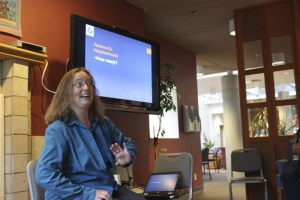 City of Redmond senior planner Kim Dietz spoke at the Redmond Senior Center's First Friday Coffee Chat last week. Throughout her presentation