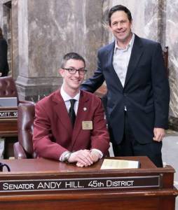 Keenan Ganz and Sen. Andy Hill.