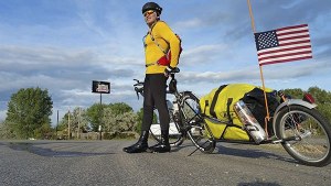 Vlad Volynsky is in the midst of a coast-to-coast fundraising cycling journey from Westport to Boston.