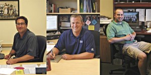 Redmond’s three high school athletic directors are hard at work making sure things are set for the upcoming fall sports season. From left: John Wiley (Overlake School)