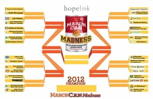 Here are the matchups for this year's March Can Madness for Hopelink.
