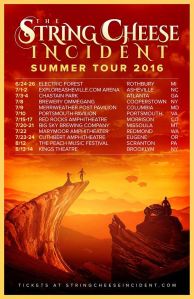 The String Cheese Incident Summer Tour 2016 poster.
