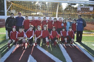 The Redmond-based U12 Fireballs secured a spot in the state semifinals last Sunday with a 3-2 penalty kick shootout win over North Kitsap. Pictured back row
