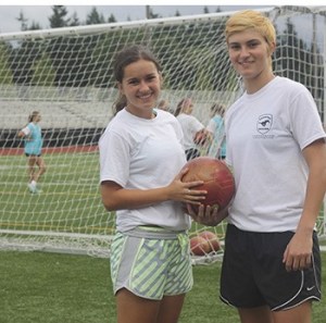 Redmond High team captains Kelsey Costello