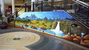 Vikram Madan's 'Imagination Northwest!' mural at Redmond Town Center.