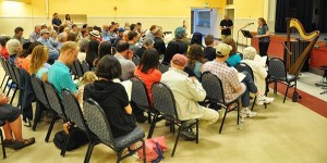 People watch a Redmond Association of Spokenword (RASP) performance. A kick-off party and reading will take place Jan. 29 at the VALA Art Center in Redmond Town Center