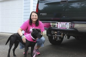 Patti Margeson with her dog Layla.