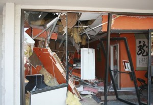 A 90-year-old man drove his car through the SunShine Foot Spa