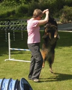 Linda Shea interacts with Poppy