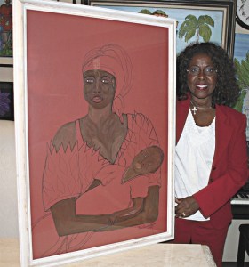 Leona Coakley-Spring paints images of her memories growing up in the Bahamas. She is also a singer and she will be holding a benefit concert for an AIDs shelter in the Bahamas Dec. 3 at St. Luke's Lutheran Church in Bellevue. Her paintings will also be on sale and the proceeds will be donated to the shelter.