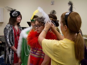 Evergreen Junior High School students (left to right) Shannon Haas