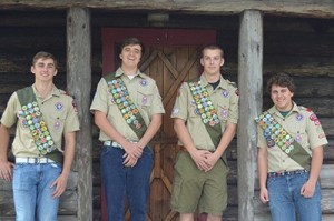 Redmond Boy Scout Troop 423 announced its newest Eagle Scouts (from left to right): Mitchell Scanlan