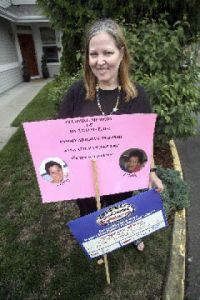 For the third year in a row Nancy Herring has won a Dreyer’s Ice Cream Party contest. This year the ice cream block party