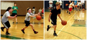 A throng of young basketball players attended the Redmond High School boys and girls camps this week. Head coaches Ashley Graham and Todd Rubin