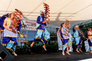 Performers entertain the crowd at last year’s Ananda Mela festival. Courtesy photo
