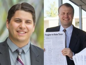 Andrew Villeneuve (left) and Tim Eyman