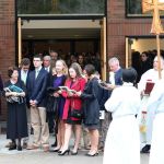 Sen. Andy Hill&rsquo;s family exits the St. Jude Parish church this afternoon in Redmond following a memorial funeral mass. Andy Nystrom, Redmond Reporter