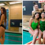 Redmond High athletes headed to state: diver Allison Chen; swimmers, back row left to right - Emily Whelan, Claire Wu and Anamika Nanda; front row left to right - Olivia Duco, Michelle Yang and Katelyn Harper.