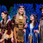 Bear Creek thespians Amy Burch, Michelle Patten, Lucy Caile, Esther Gere and Victor Gill rehearse &ldquo;As You Like It.&rdquo; Courtesy of Sini Fernandez