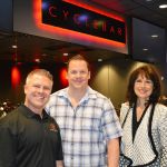 From left, CycleBar owner JP Green and Redmond Police Foundation board members Tim Short and Sharon Brocker. CycleBar recently held two rides to benefit the foundation. Courtesy photo