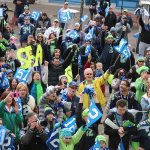 Seahawks fans get loud at Redmond Town Center rally