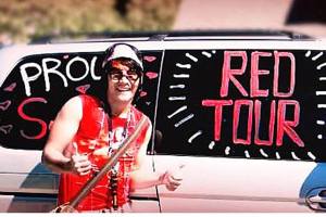 Jon Kok (left) is loud and proud about his admiration for singer/songwriter Taylor Swift. Courtesy of Jon Kok