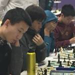 From left, Sam Deng, Noah Yeo and Anshul Ahluwalia compete at state. A scorekeeper is also pictured. Courtesy photo