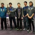 Redmond High&rsquo;s state chess champs, from left, Anshul Ahluwalia, Samuel He, Sam Deng, Daniel He and Noah Yeo. The team next heads to nationals in May in Nashville, Tenn. Courtesy photo