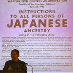 Dale Watanabe, an international adviser at Seattle University and board member for the Friends of Minidoka National Historic Site, addresses the audience at the &ldquo;Vigilance Against Injustice event.&rdquo; Courtesy of Bruce Miyake