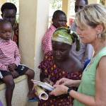 Cindy Breilh, director of advancement for Medical Teams International (MTI), during her recent trip to Uganda, where MTI provides the majority of health care for refugees in the country. Courtesy of Cindy Breilh