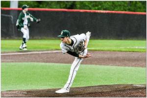Redmond&rsquo;s Connor Barison struck out nine against Juanita on Tuesday. Courtesy of Marc LaPierre Photography, http://marclapierre.photodeck.com