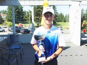 TJ Griessel from Redmond won the Boys&rsquo; 14-15 division last month at the Hurricane Junior Golf Tour&rsquo;s 54 Hole Challenge at North Shore Golf Course in Tacoma. His consistency was key in shooting 83, 84, 85 over the three days that totaled to 252. Courtesy photo