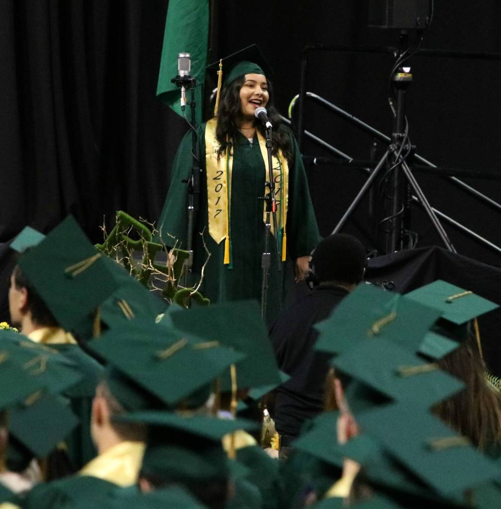 Redmond High graduates bask in the spotlight at KeyArena