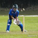 Sathya Venkatesan plays wicket keeper in a cricket match. Courtesy photo