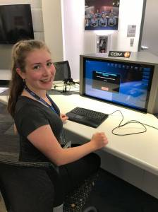 Overlake School student Phoebe Wall during her internship. Contributed Photo