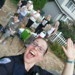 Redmond Police Department Sgt. Julie Beard snaps a selfie at a block party.