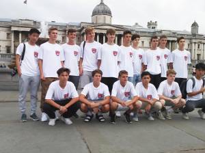 Redmond Crossfire Select team O&rsquo;Melia B02: Top row, left to right, Ken Lin, Braden (Doge) Young, Mason Mueller, Nicholas (Ragnar) Hansen, Quinn McInnis, Tasman Lynch, Mason Garza, Luca Andonian, Braden Hoare and Colin Carter; bottom row, left to right, Beau Hastings, Chaz Cavallo, Kristof Deme, Jeremy Salmeron, Garrett Price and Jonathan Lee. Courtesy photo