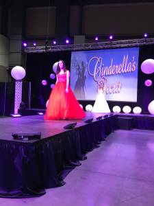 Mary Anna Parker strolls the runway in a competition. Contributed photo